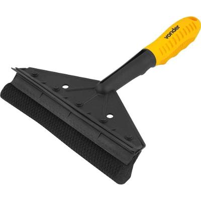 Rodo Dupla Face Multiuso para Limpeza de Vidros Polipropileno PVC Esponja Preto e Amarelo Vonder
