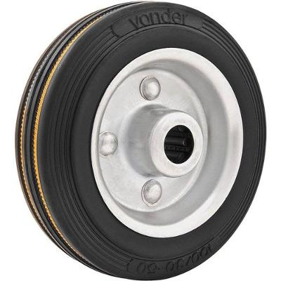 Roda Ostenvonder 8 com Núcleo em Aço Zincado Preta Vonder