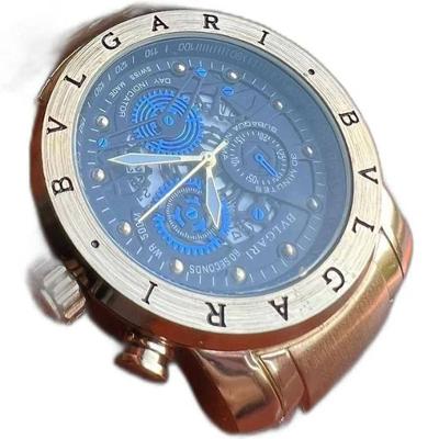 Relógio Masculino Skeleton Analógico em Aço Inox Dourado com Fecho de Pressão