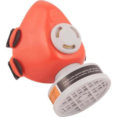 Respirador 700.31100 com Filtro Vapores Orgânicos Válvulas Laranja Plastcor do Brasil
