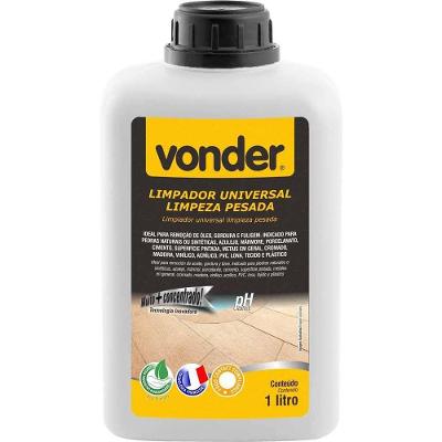 Limpador Universal Limpeza Pesada 1L Ph Neutro Biodegradável para Superfícies Vonder