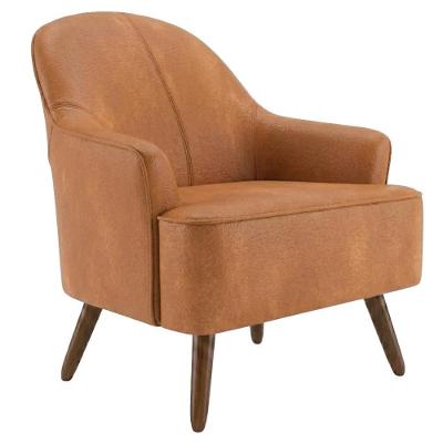 Poltrona Decorativa Naomi Courino com Pés Torneados Milani Movelaria