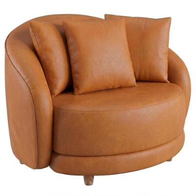 Poltrona Decorativa Maya Courino com Pés Torneados Milani Movelaria