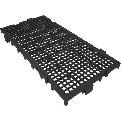 Piso Plástico Modular 42529 Polipropileno Retangular Fosco para Uso Industrial Preto