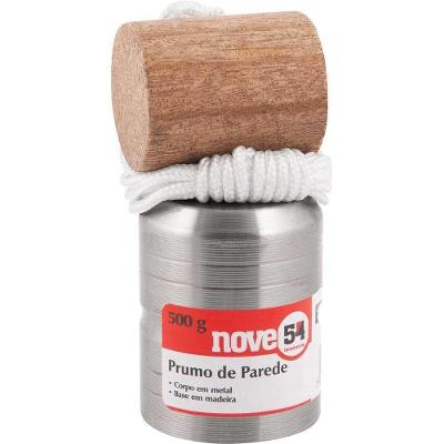 Prumo de Metal Nove54 para Nivelamento de Paredes 500G