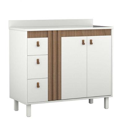 Gabinete para Banheiro Samir de Chão 1 Porta MDF-MDP 100CM Branco Venturi