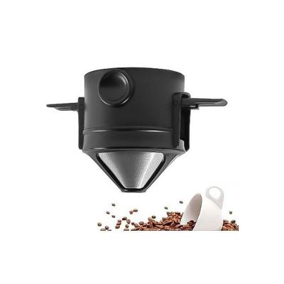 Filtro Coador de Café Mini Portátil Reutilizável com Suporte em Plástico e Aço Inoxidável Ecológico