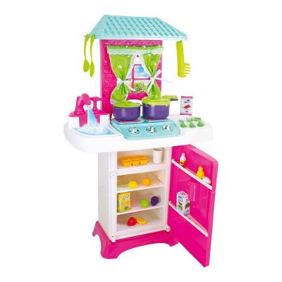Cozinha Infantil Conjunto Pia Geladeira Fogão com Telhado Design Colorido Multicolorido Lua