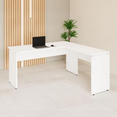 Escrivaninha em l F5 Office Moderno MDP 150CM Branco F5 Office