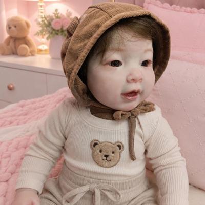 Boneca Reborn Bebe Menina Artesanal Cabelo Fio a Fio 55cm Realista Tecido Macio Sonho Realista