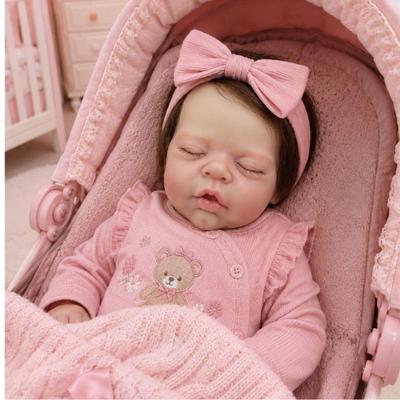Boneca Bebê Reborn Menina Toda de Silicone Sólido Molinha Mama e Faz Xixi 33CM Sonho Realista