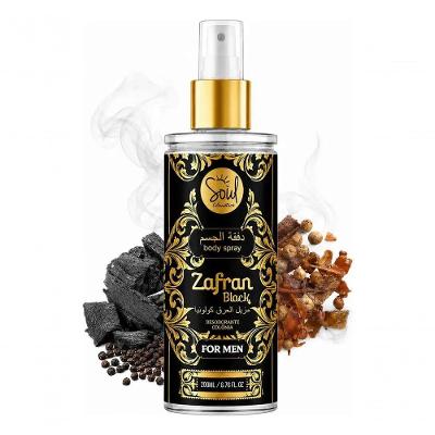 Body Splash Zafran Black Masculino Eau de Toilette 200ML Oriental