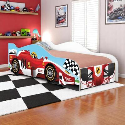 Cama Infantil Fórmula 1 Kids com Colchão MDF Vermelho Casah