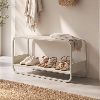 Banco Sapateira Alek A03 MDP BP Off White Lyam Decor