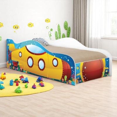 Cama Infantil Submarino com Grade MDF Amarelo Casah