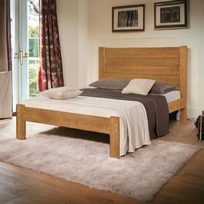 Cama Casal Lara Design Moderno em MDF Imbuia Atraente Móveis
