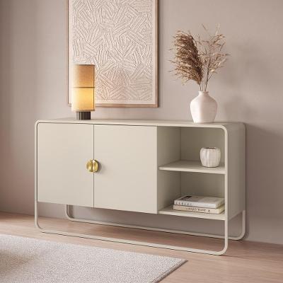 Aparador Buffet Alek A03 2 Portas Tampo MDF Off White 135CM Lyam Decor