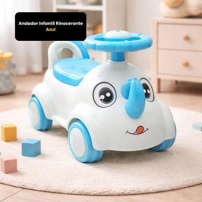Andador Infantil Rinoceronte Estabilidade Design Lúdico Azul Uniart