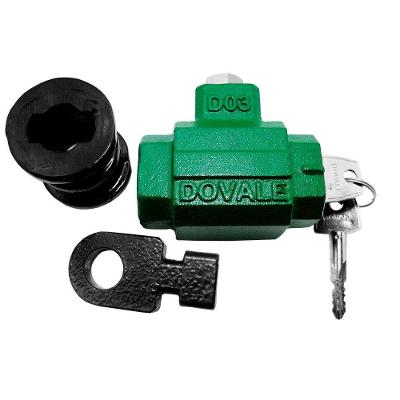 Cadeado Solo para Porta de Aço King 3 com Chave Tetra Verde OEM