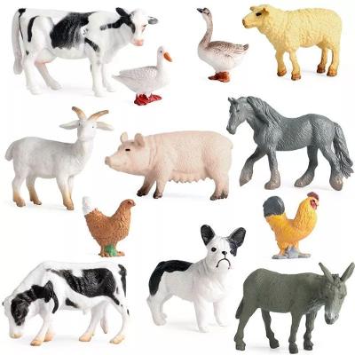Brinquedo Educativo Kit 10 Animais da Fazenda Plástico Atóxico Colorido Carisma