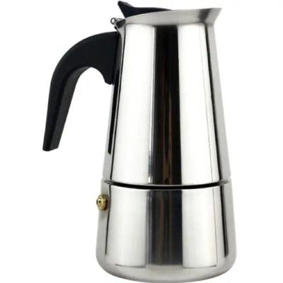 Cafeteira Tipo Italiana Inox para 6 Xicaras Preparo de Café em Inox Resistente para Cozinha Inox