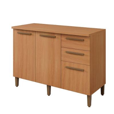 Balcão Diamante 3 Portas 2 Gavetas MDF 120CM Cinamomo