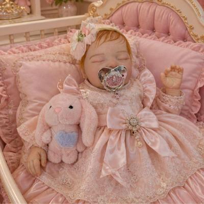 Boneca Reborn Bebe Menina Cabelo Implantado Fio a Fio 50cm Sonho Realista