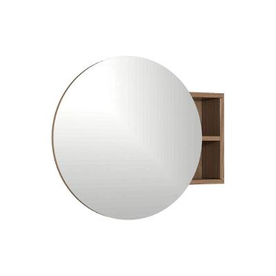 Armário Espelheira Luna sem Porta 1 Prateleira MDF com Espelho 80CM Amadeirado Venturi