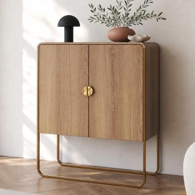 Aparador Buffet Alek A03 Retangular MDF Aço Dourado 90CM Lyam Decor