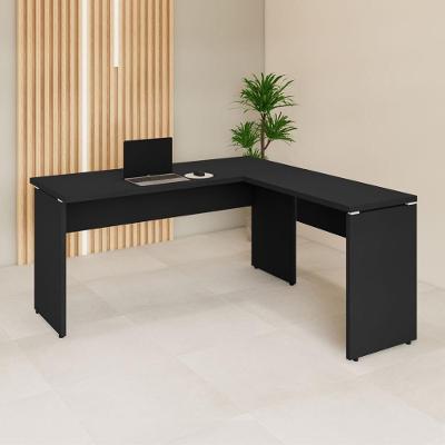 Mesa Escrivaninha em l F5 Office Moderno MDP 150CM Preto F5 Office