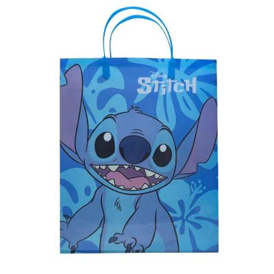 Sacola de Presentes Stitch Sorrindo Plástico 33x9x27cm Disney