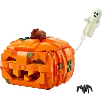 Lego Lanterna de Abóbora de Halloween 40872 com Peça Luminosa e Fantasma Que Brilha no Escuro