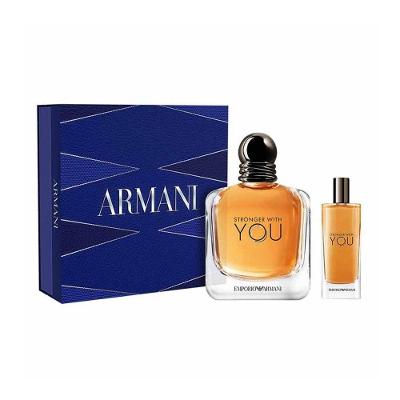 Kit Stronger With You Emporio Armani Masculino Eau de Toilette Aromático Fougére 100ML