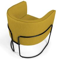 Kit 02 Poltronas Preto Betina D02 Veludo Mostarda C-279 - 2