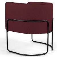 Kit 02 Poltronas Preto Betina D02 Veludo Marsala C-278 - 3