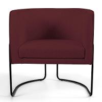 Kit 02 Poltronas Preto Betina D02 Veludo Marsala C-278