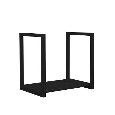 Prateleira Aéreo Industrial de Cozinha Resistente em Metalon e MDF Preto Fosco Venturi