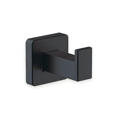 Porta Toalha Cabide Gancho de Banheiro Preto Fosco Venturi com Design Compacto 4,5CM