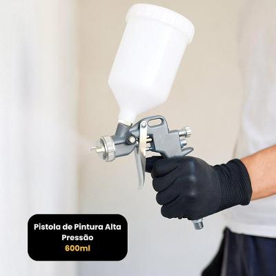 Pistola de Pintura Alta Pressão Alimentação por Gravidade 600ML Startools