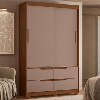 Guarda Roupa Sunny 2 Gavetas 2 Prateleiras MDP 136CM Casah