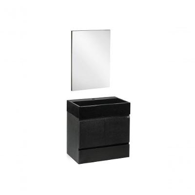 Gabinete para Banheiro Versalhes sem Porta MDF 60CM Preto Venturi