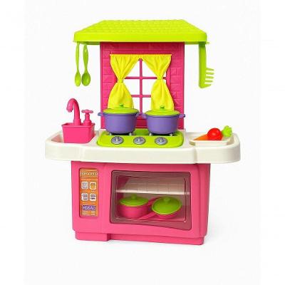 Kit Cozinha Infantil Forno Pia Fogão e Acessórios Multicolorida com Panelinhas Lua de Cristal