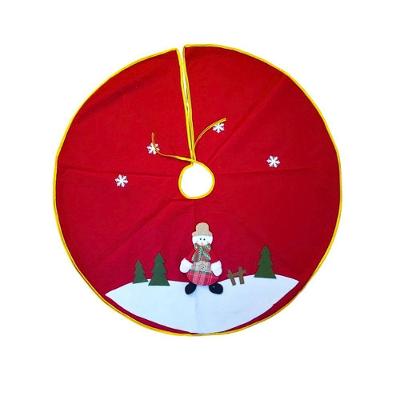 Saia para Árvore de Natal Saia Aberta com Cordão para Amarrar Detalhe em Relevo 3D do Papai Noel