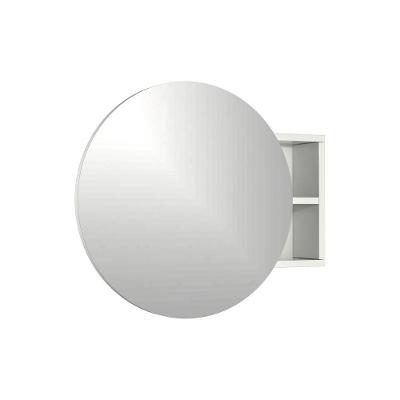 Armário Espelheira Luna sem Porta 1 Prateleira MDF com Espelho 80CM Branca Venturi