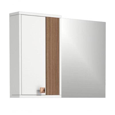 Armário Espelheira Istambul 1 Porta MDF 80CM Branco Venturi