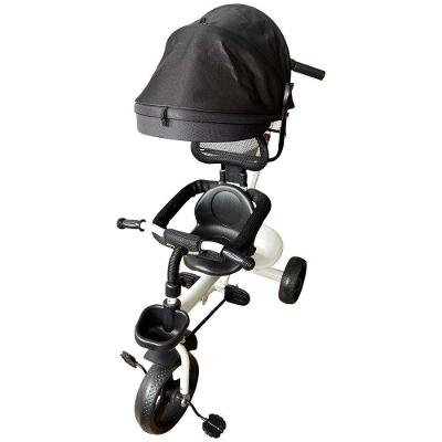 Triciclo Infantil Comfort Branco com Empurrador Ajustável Alumínio