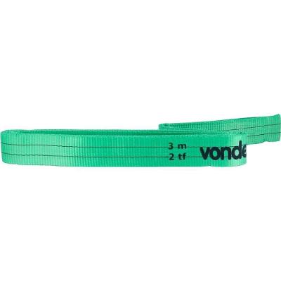Cinta Plana sem Fim (Tipo Anel) 8014302060 para Elevação de Cargas 7:1 2 Tf Verde Vonder