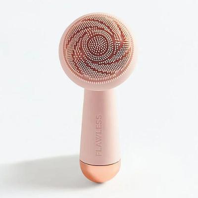 Escova de Limpeza e Massagem Facial Vibratória 4 Modos Silicone Rosa Shopmix