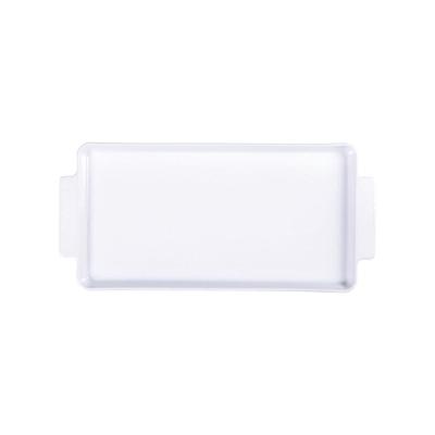 Travessa Retangular Maria Augusta Resistente a Micro-ondas e Lava-louças Porcelana Mesa Branco 2,6L