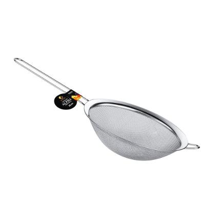 Peneira de Cozinha 20cm Inox Malha Fina para Filtrar Líquidos Aço Inox